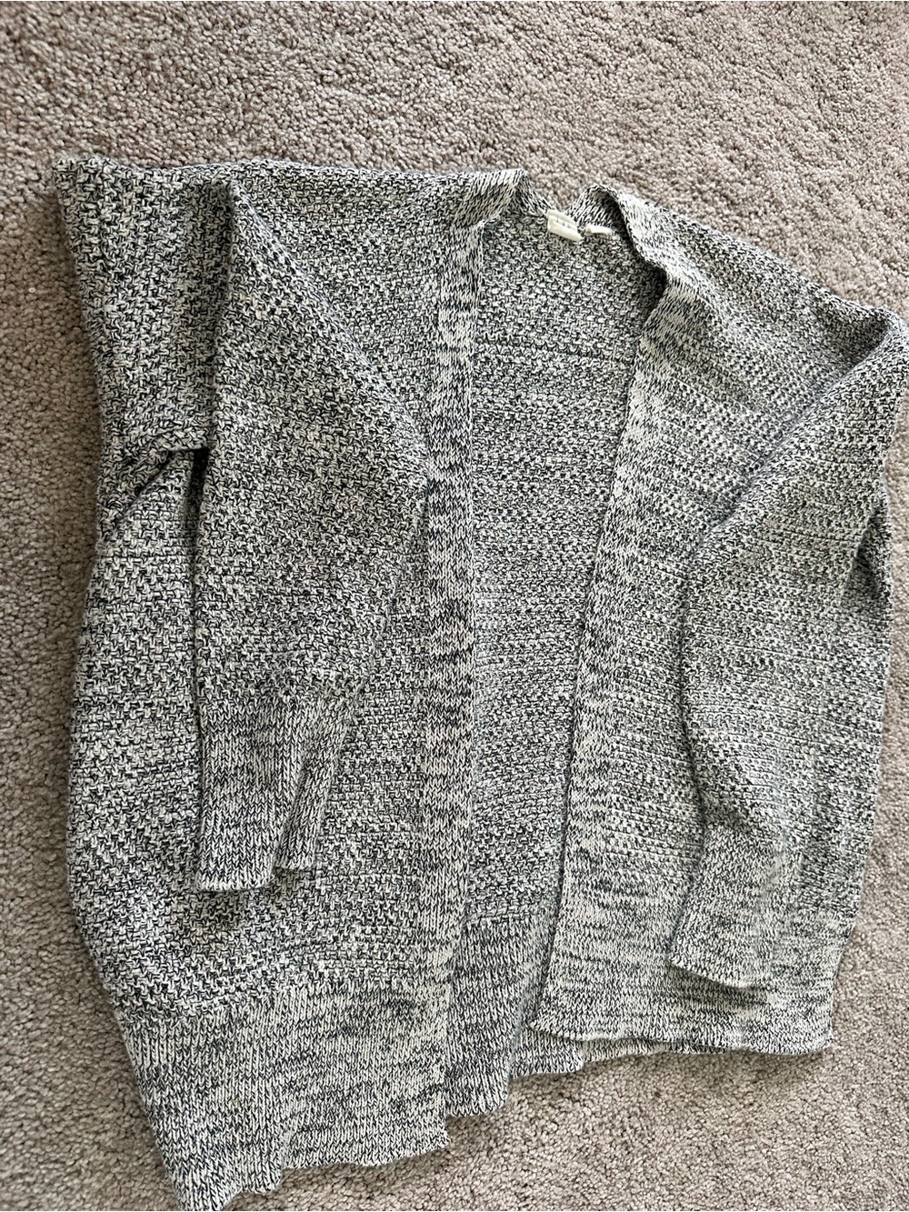 GAP Marled Open-Front Cardigan - Gray